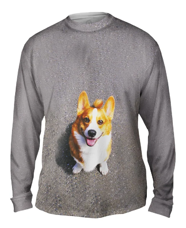 Outdoor Long Sleeve-Huggable Corgi