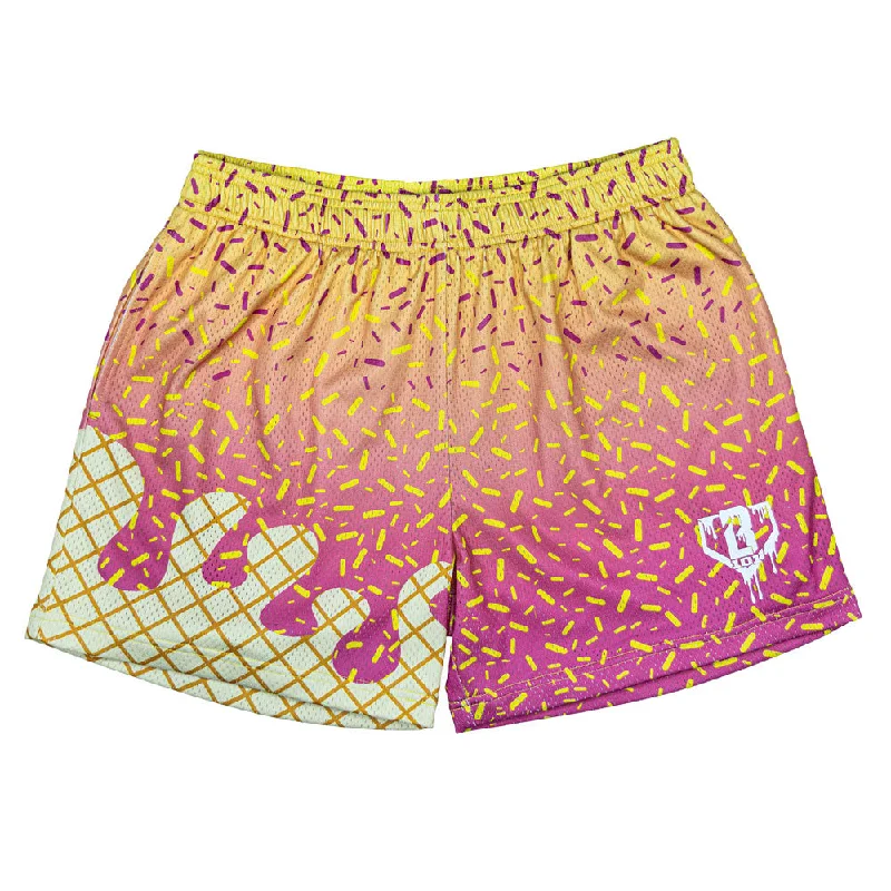 Formal Shorts-Ice Cream Youth Shorts - Strawberry Banana