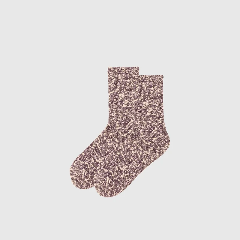 Custom Socks-SLUB NEP PLAIN PASTEL SOCK "PURPLE"