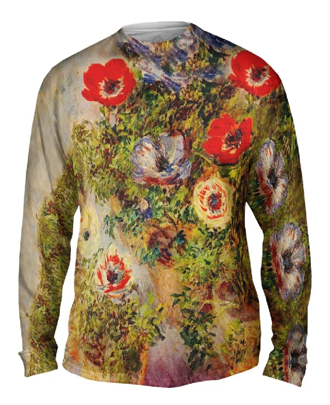 Travel Long Sleeve-Monet -"Still-life Anemones" (1885)