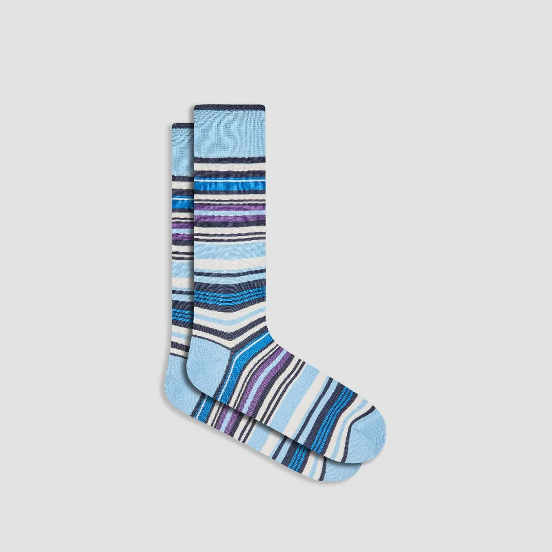 Bamboo Socks-Striped Mid-Calf Socks