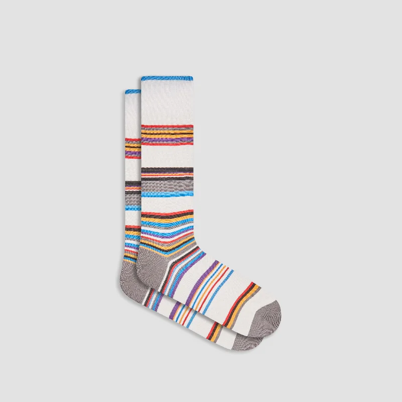 Men’s Socks-Striped Mid-Calf Socks