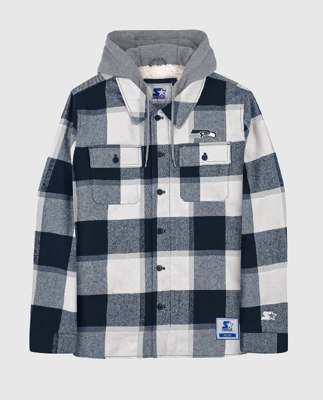 Hip Hop Jacket-Seattle Seahawks The Big Joe Sherpa Lined Plaid Jacket