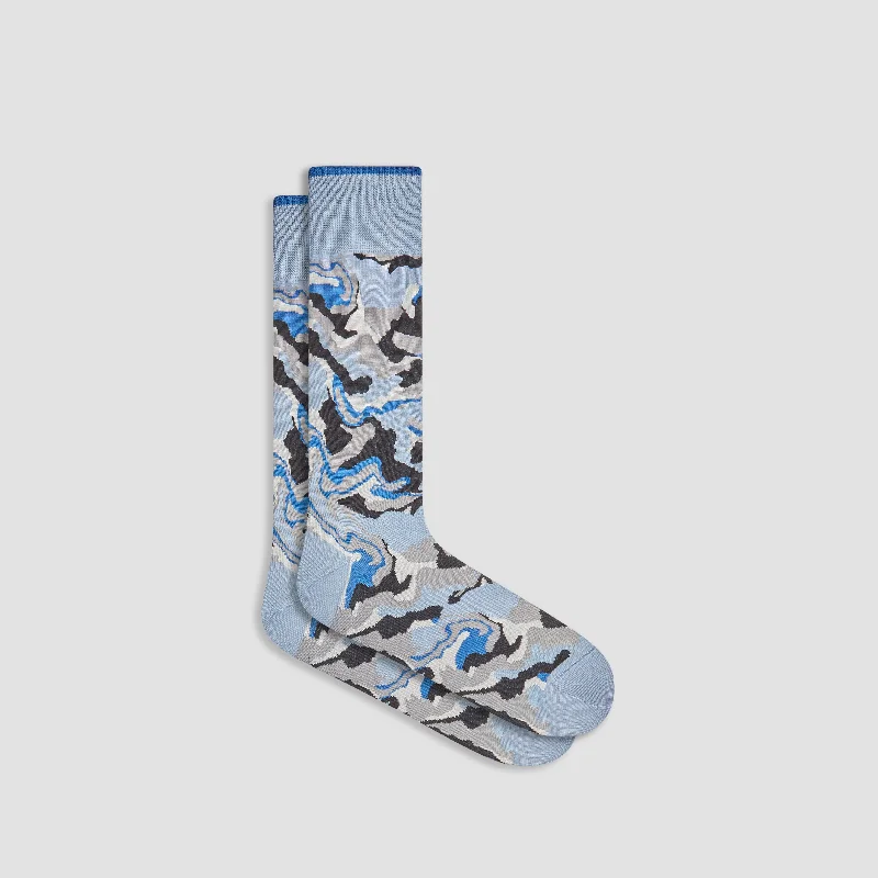 Color-Block Socks-Camouflage Mid-Calf Socks