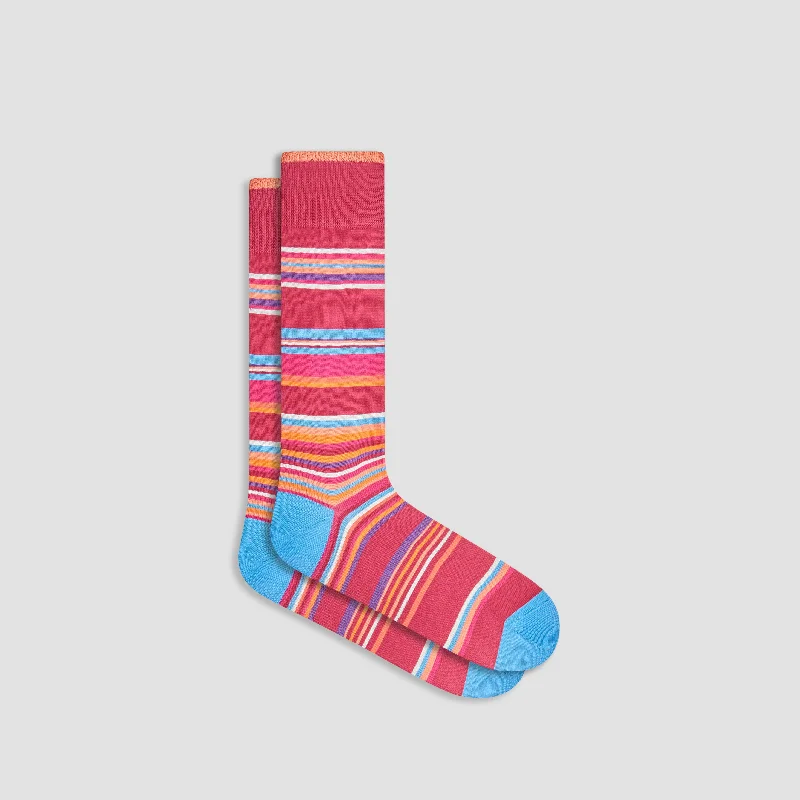 Compression Foot Socks-Striped Mid-Calf Socks