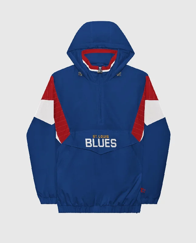 Grunge Jacket-St. Louis Blues Breakaway Nylon Half-Zip Jacket