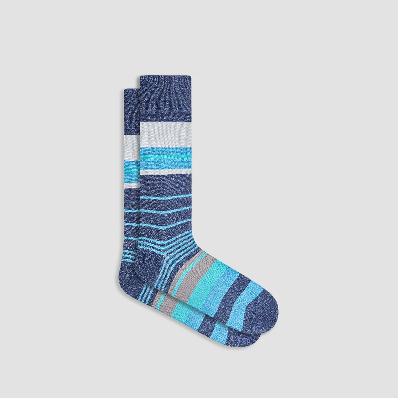 Tennis Socks-Striped Mid-Calf Socks