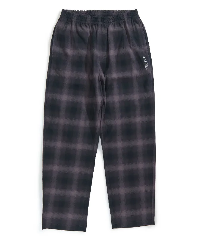 Workout Pants-HOMBRE PLAID EASY TYPE PANT