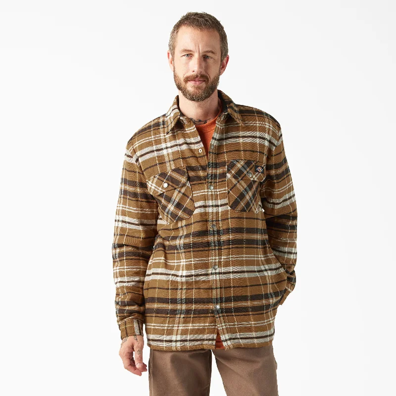 Sailing Jacket-Dickies Men's Sherpa Lined Flannel Shirt Jac