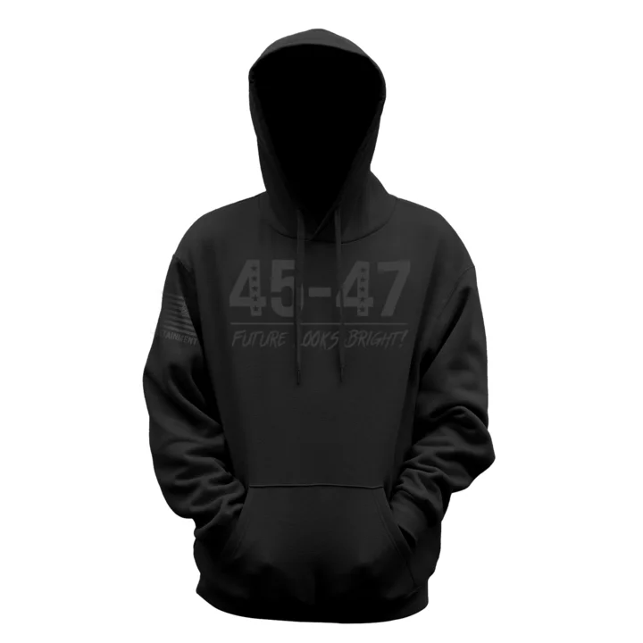 Hip Hop Hoodie-Future Looks Bright Black Inauguration Hoodie