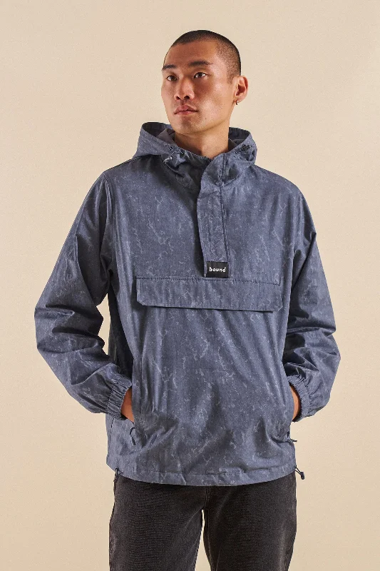 Waterproof Jacket-CAMO BLUE CANVAS SMOCK JACKET