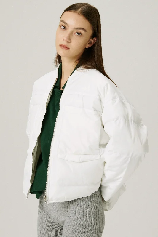 Tennis Jacket-Zoe Hi-lo Puffer Short Coat