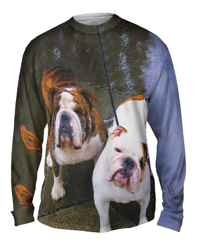 Casual Long Sleeve Top-I Love Cat Food Bulldogs