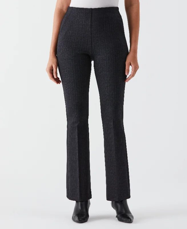 Wool Pants-Petite Printed Modern Bootcut Ponte Pant