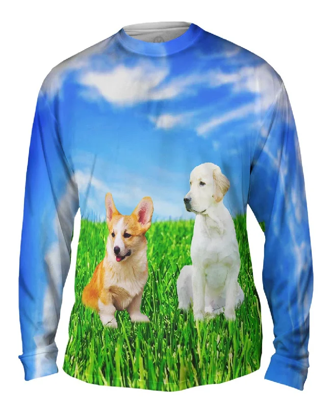 Sweater Long Sleeve-Lawn Dogs Sky