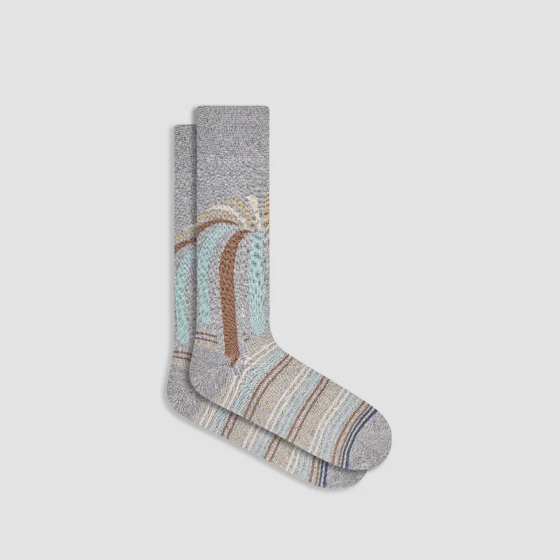 Heavyweight Socks-Striped Abstract Mid-Calf Socks