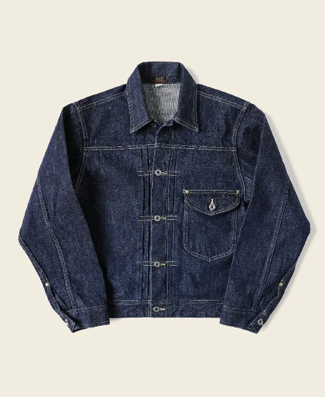 Y2K Jacket-WWII Simplified Model Cowboy Selvedge Denim Jacket