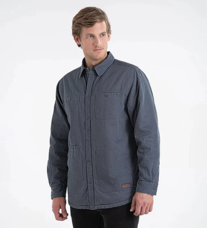 Windbreaker Jacket-Thorogood Men's Crafted Herringbone Utility Snap Shirt Jac