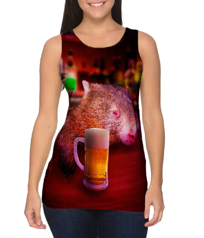 Hoodie Tank-Bar Drink Wombat