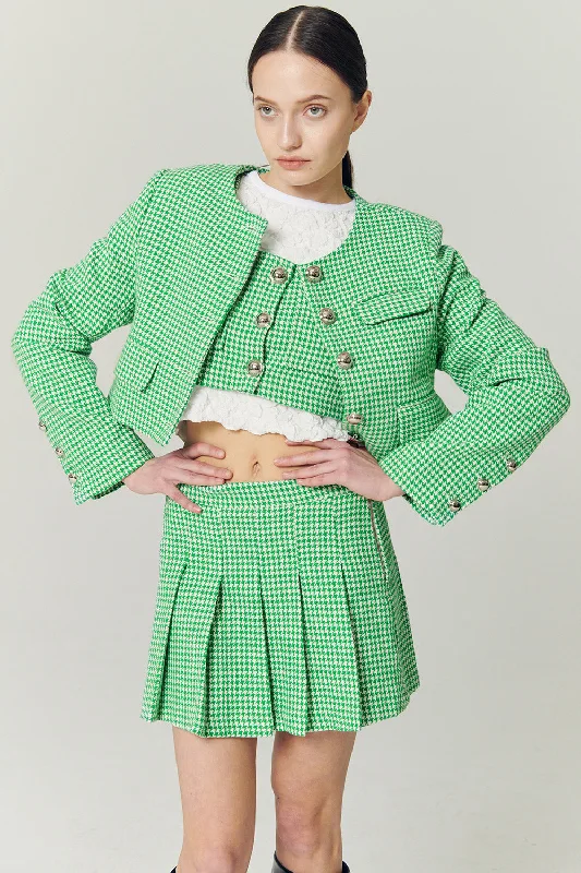 Wool Jacket-Haley Houndstooth Jacket