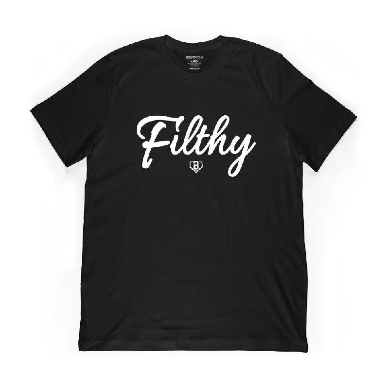 Casual T-Shirt-Filthy Tee - Black/White