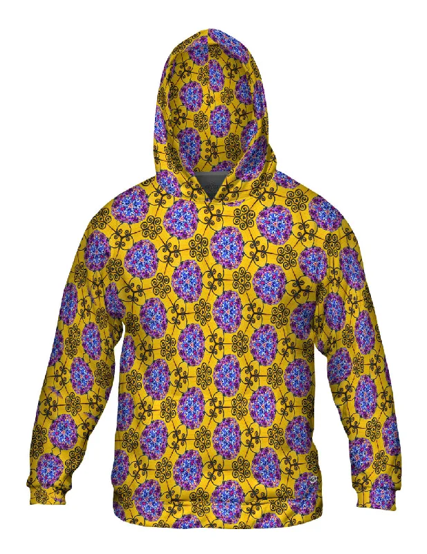 Hip Hop Hoodie-Diamond Golden Gates Pattern