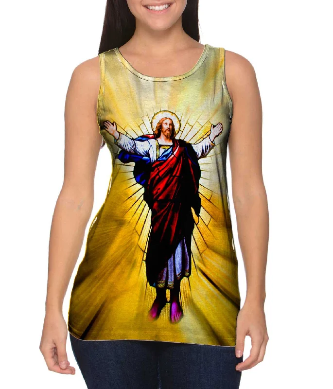 Cycling Tank-"Stained Glass Christ"