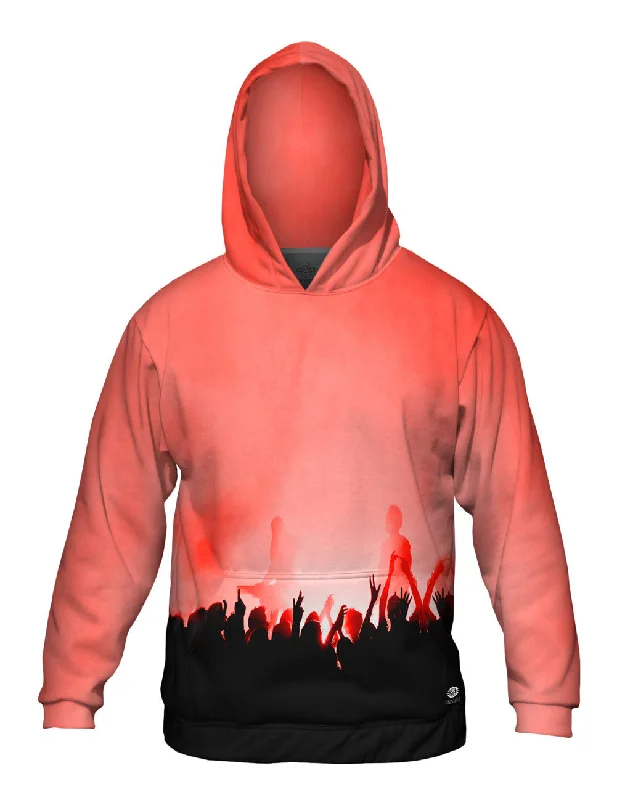 Outdoor Hoodie-Edm Music Makes The Crowd Red