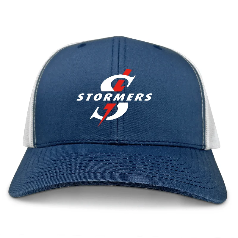 Minimalist Hat-Stormers Text Logo Retro Trucker Cap