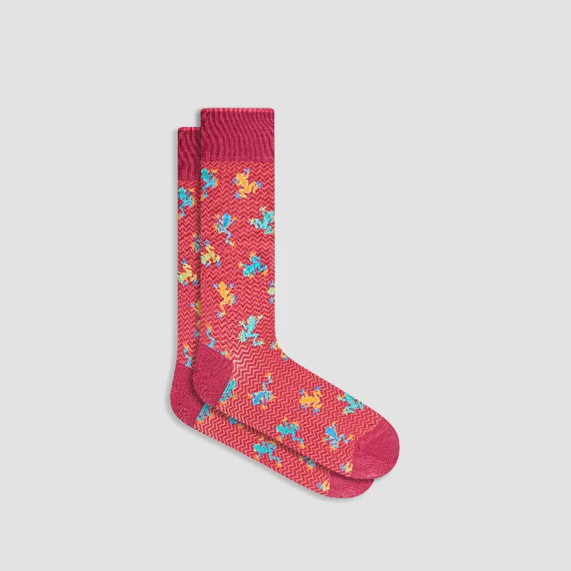 Bamboo Socks-Frogs Mid-Calf Socks