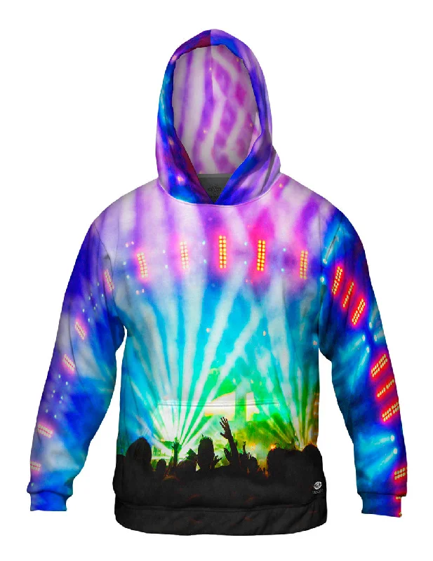 Graphic Print Hoodie-Dance Music Makes Me Live