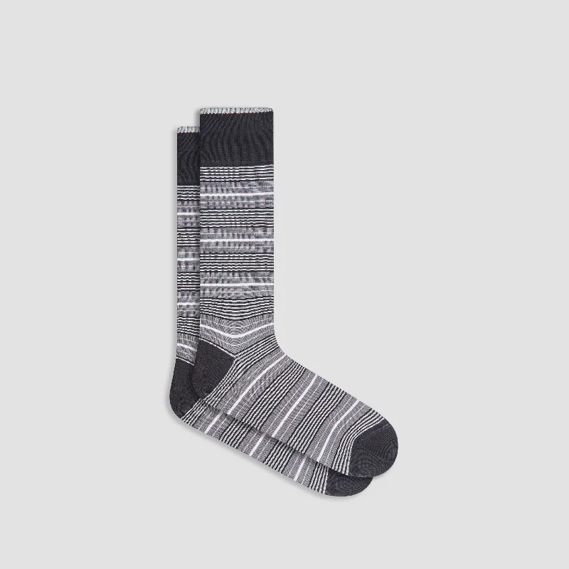 Fleece Socks-Striped Mid-Calf Socks