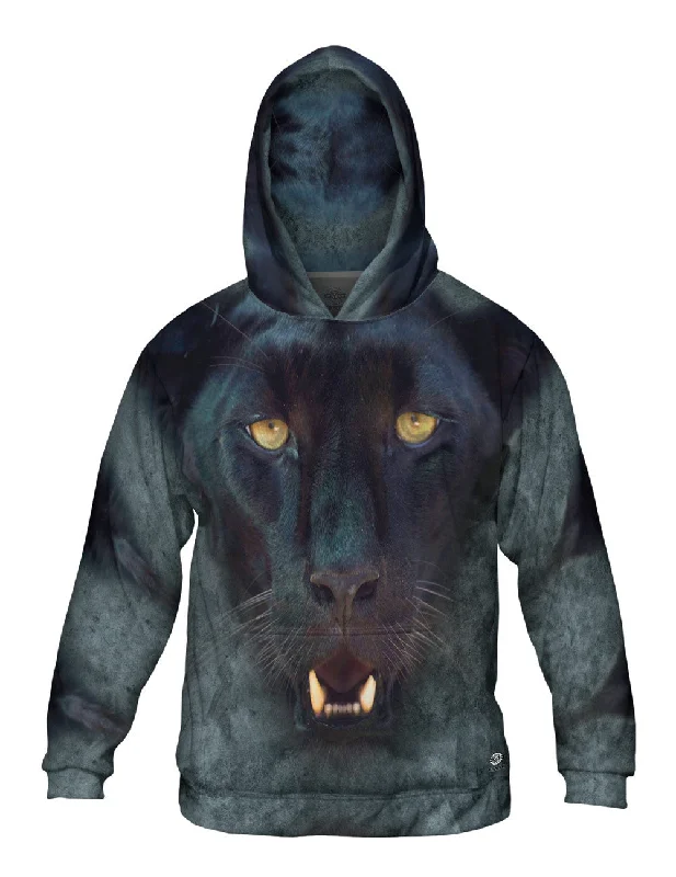 Running Hoodie-Black Leopard Face