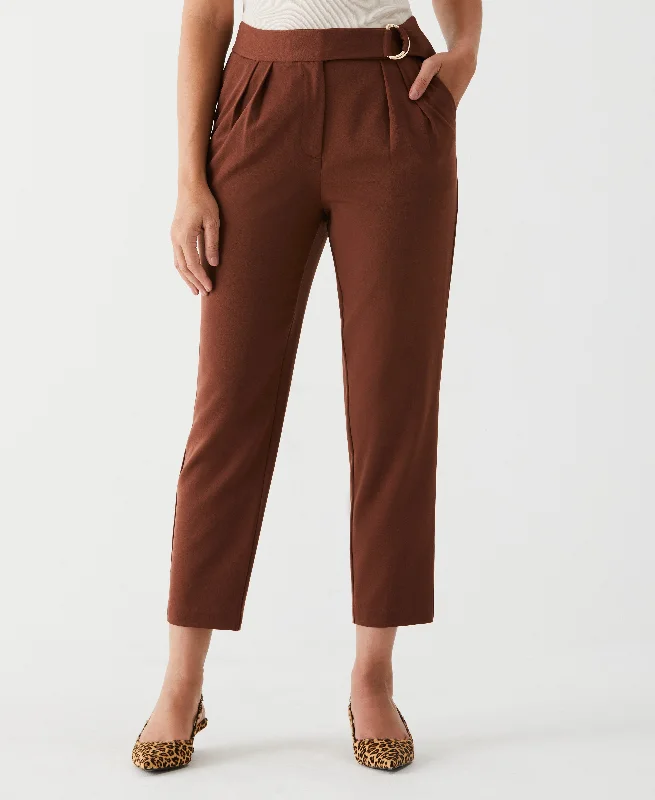 Aesthetic Pants-Pleated Pant with Self Fabric Belt