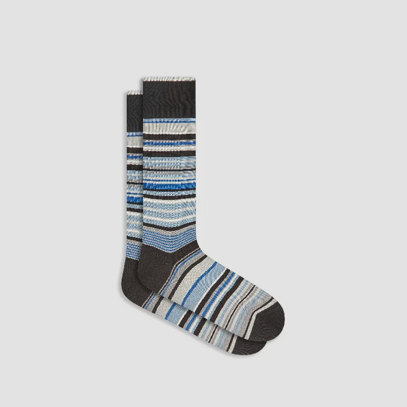 Striped Socks-Striped Mid-Calf Socks