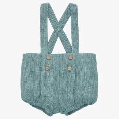 Fishing Shorts-Sage Herringbone Suspender