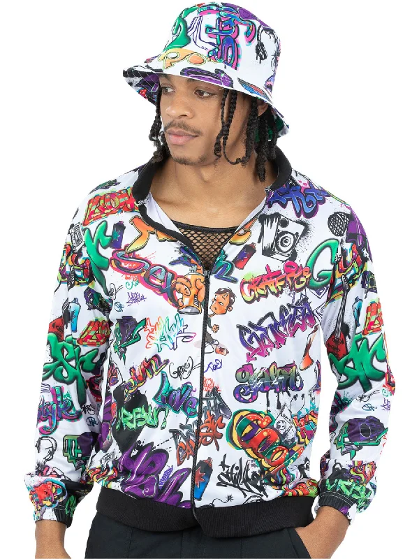 Ski Jacket-90s Hip Hop Graffiti Jacket