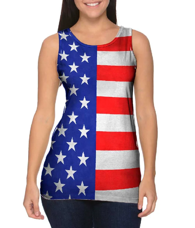 Camouflage Tank-American Flag