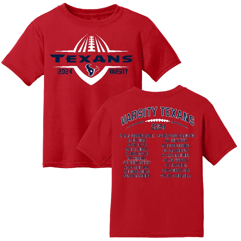 Slim Fit T-Shirt-2024 Varsity Texans  Roster Shirts