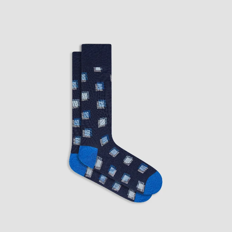 Cotton Socks-Geometric Mid-Calf Socks