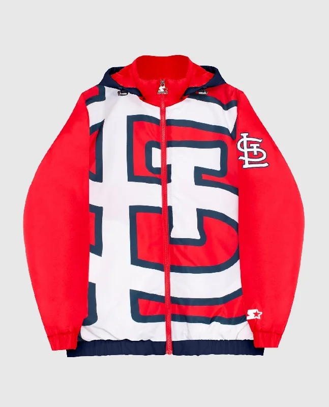 Parka Jacket-St. Louis Cardinals Hooded Nylon Full-Zip Jacket