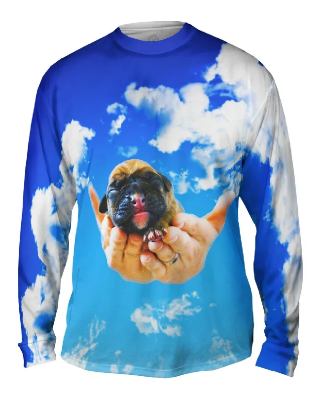 Slim Fit Long Sleeve-Heavens Hands Boxer Puppy