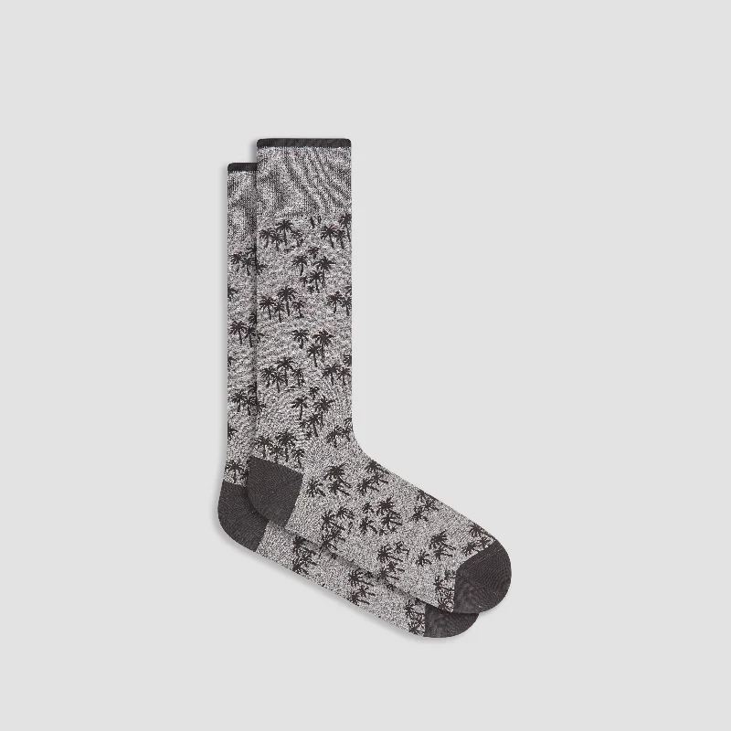 Slipper Socks-Palm Trees Mid-Calf Socks