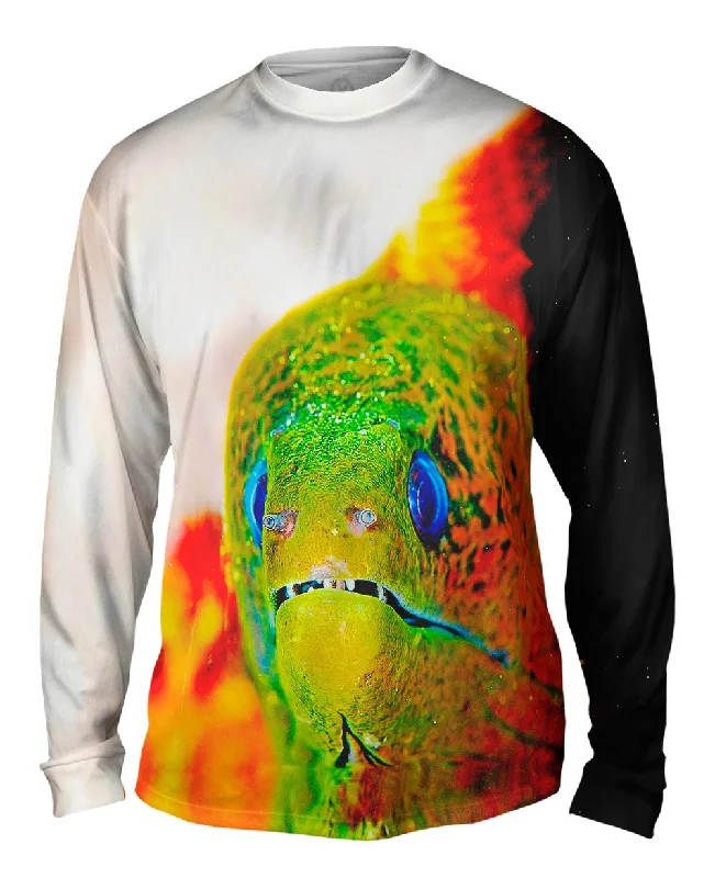 Compression Long Sleeve-Moray Eel Peeks Underwater