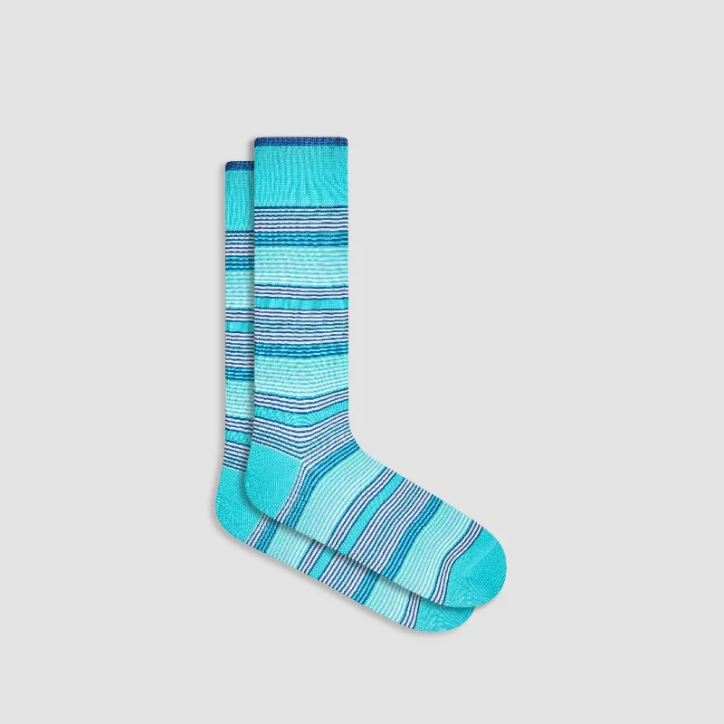 Diabetic Socks-Striped Mid-Calf Socks