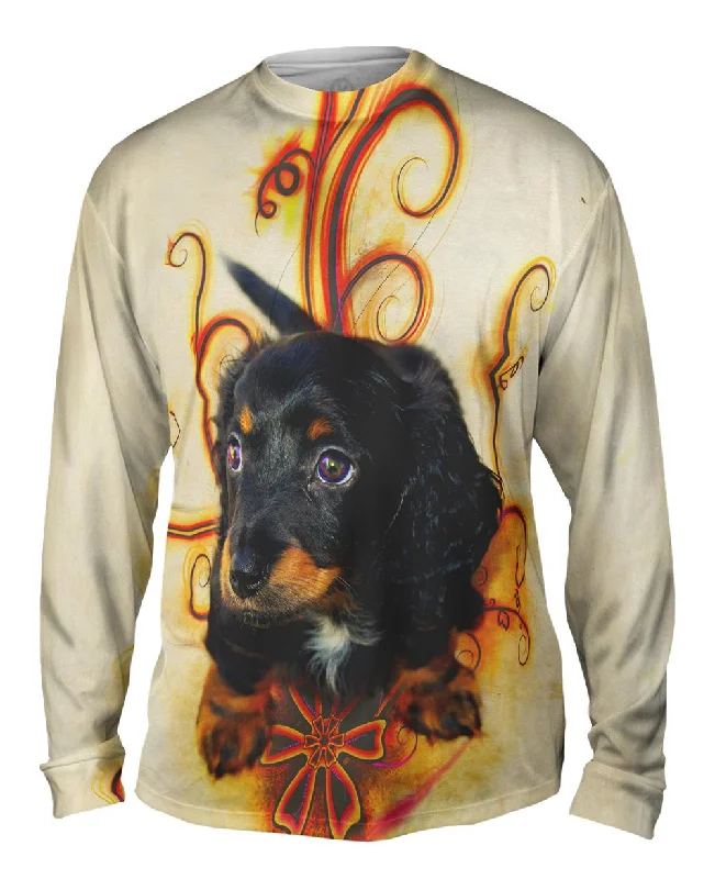 Thermal Long Sleeve Top-Longhair Dachshund Puppy