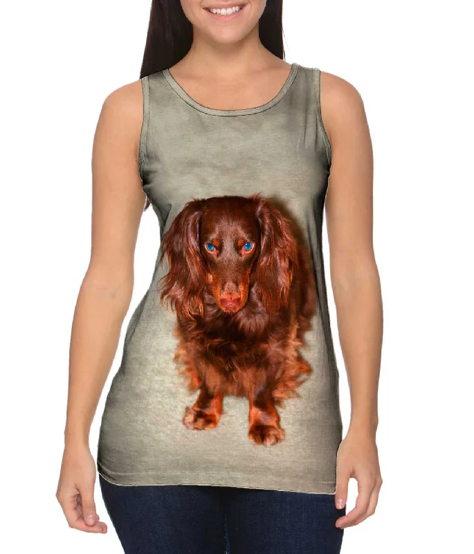 Graphic Tank-Bad Mood Chocolate Dachshund