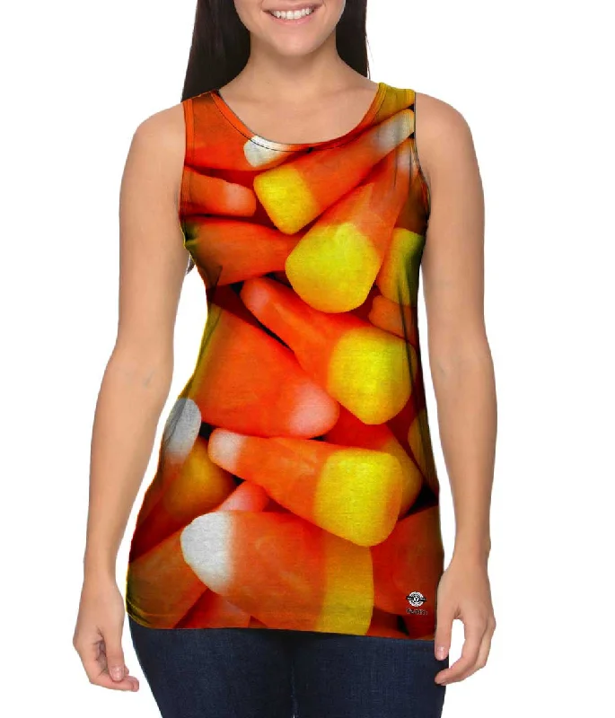 Open Back Tank-Candy Corn