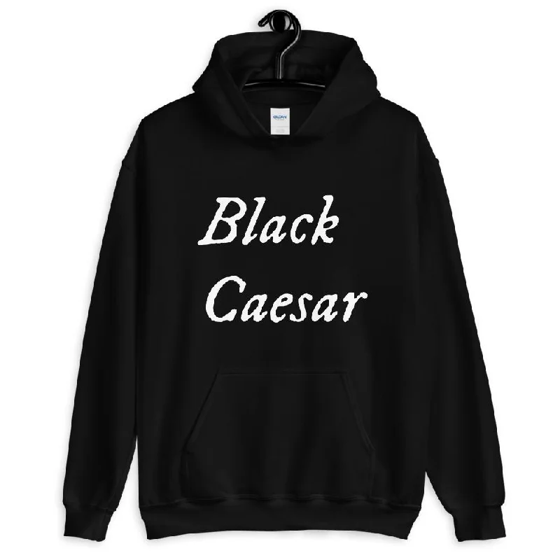 Hoodie with Full Zip-"Black Caesar" Unisex Hoodie