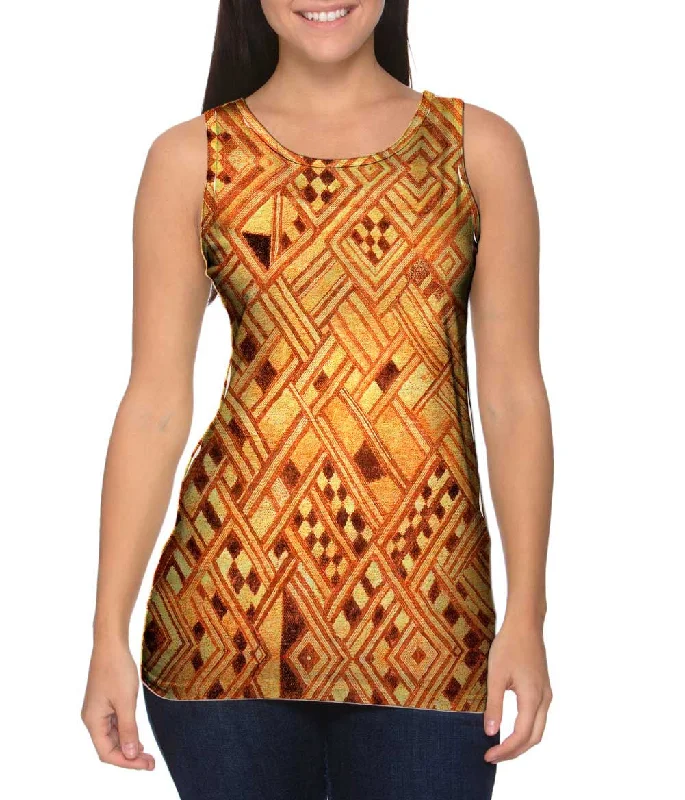 High Neck Sleeveless-African Tribal Kuba Cloth Wedding Gift